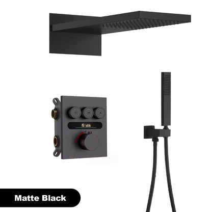 Luxury Brass Brushed Gold Led Digital Display Constant