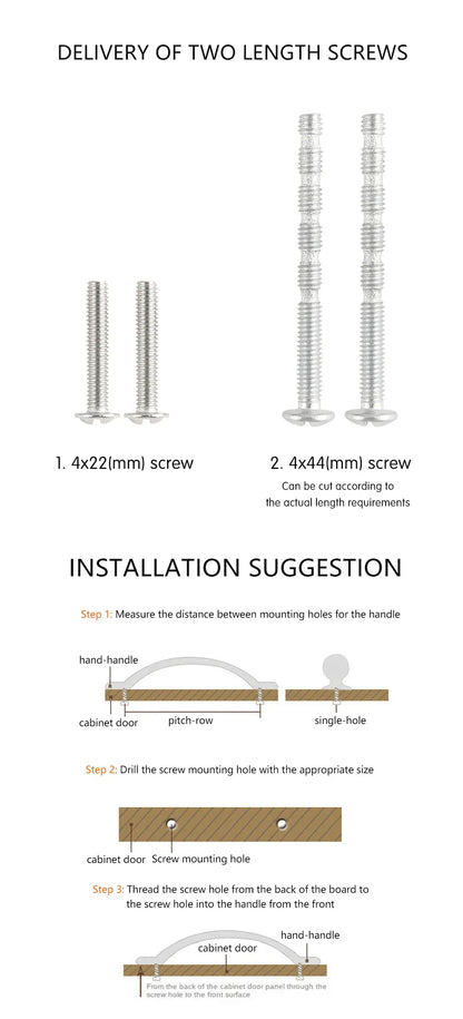 Square 500mm Extended Long Handle Wardrobe Door Handle