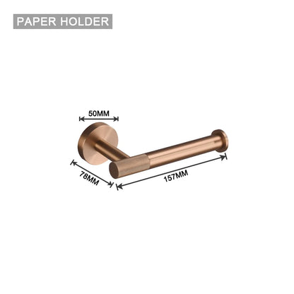 Brushed Rose Gold Toilet Brush Holder Toilet Paper