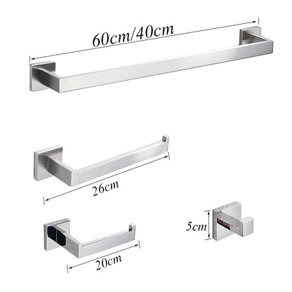 Chrome Stainless Steel Bathroom Hardware Bathrobe Shelf 40cm