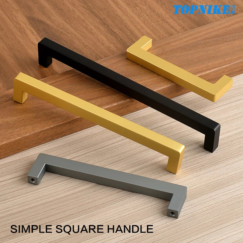 Square 500mm Extended Long Handle Wardrobe Door Handle