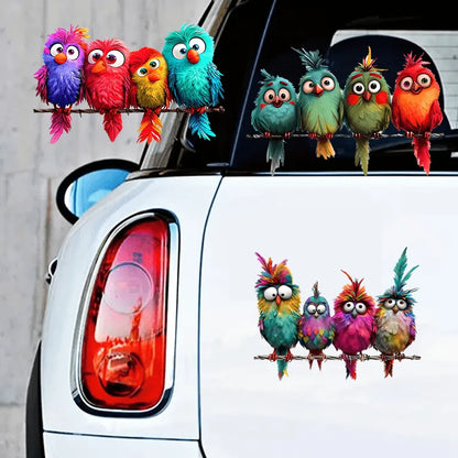 1pc Funny Bird Creative Glass Window Decorative Stickers