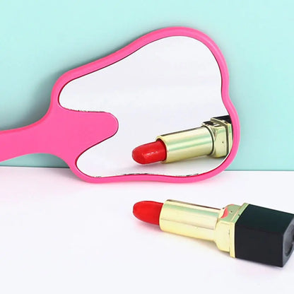 1pc Tooth Shaped Handheld Mirror Cute Makeup Mirror