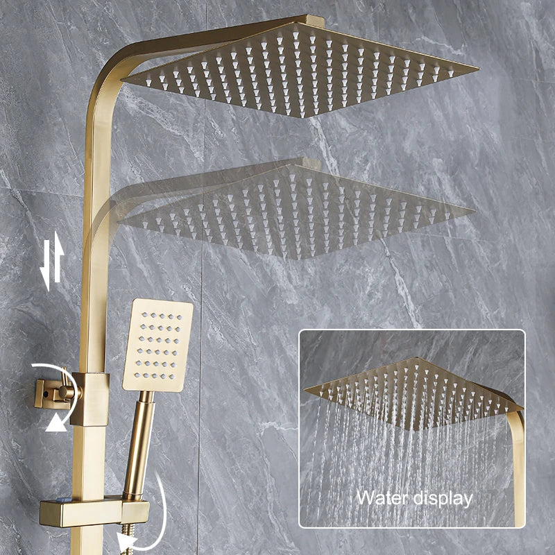 Cold Bathroom Shower Stainless Steel Bathroom Faucet System