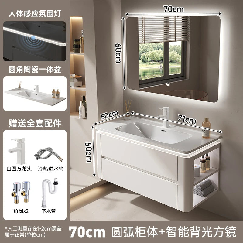 Led Light Ensuite Bathroom Cabinet Basin Designs Mirror