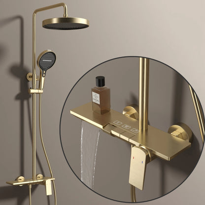 Cold Bathroom Shower System Faucets 12 Inch Round