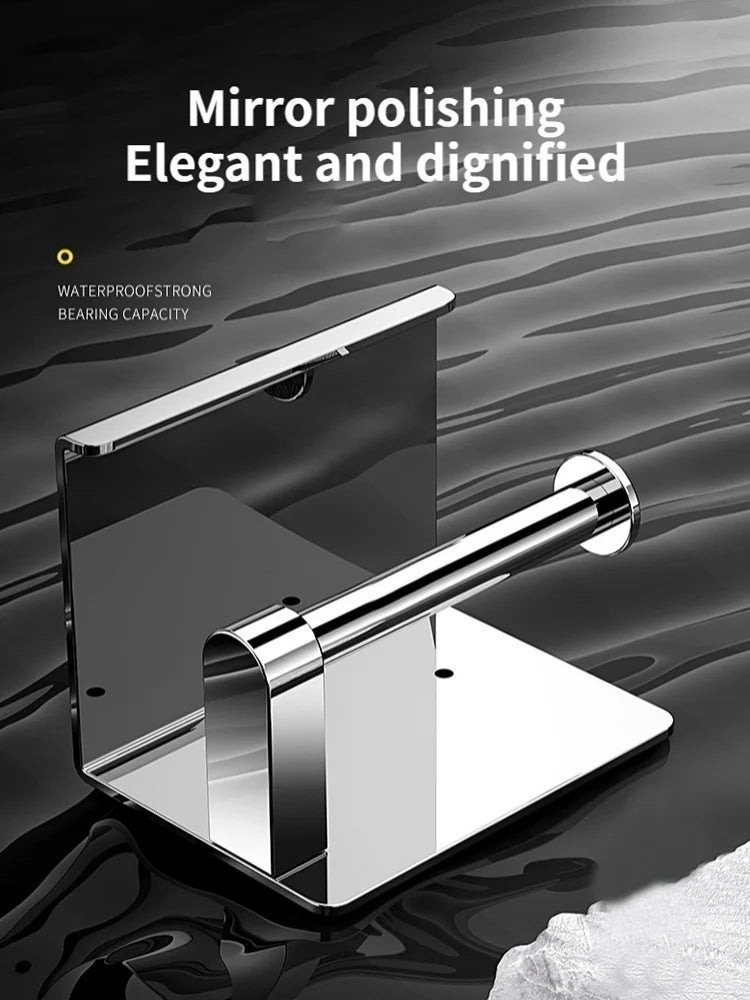 Stainless Steel Paper Towel Holder Without Punching Wall-Mounted