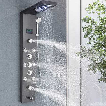 Led Shower Panel Tower System Rain Waterfall Shower