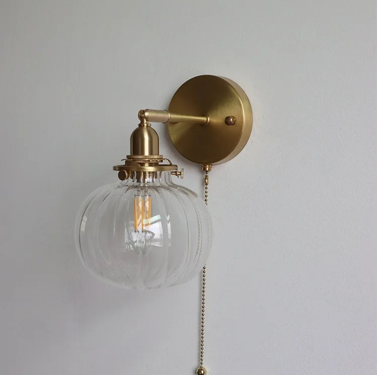 Iwhd Pull Chain Nordic Modern Wall Lamp Sconce