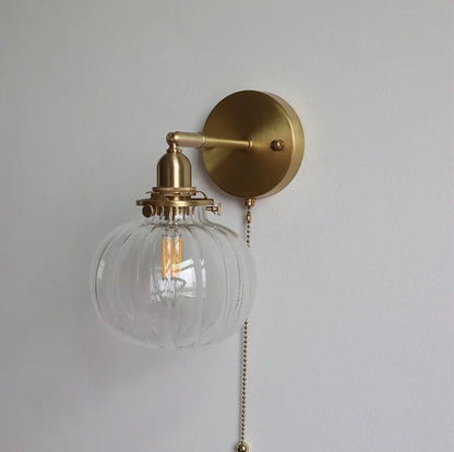Iwhd Pull Chain Nordic Modern Wall Lamp Sconce