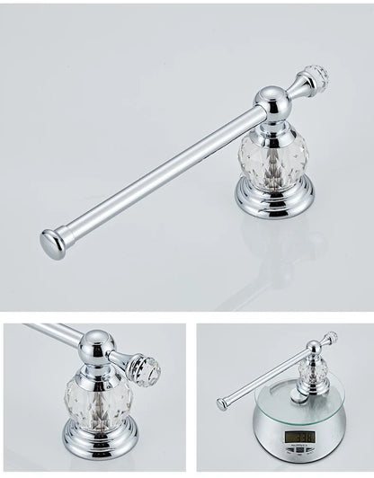 Ellen Golden Crystal Bathroom Hardware Adjust Towel Rack