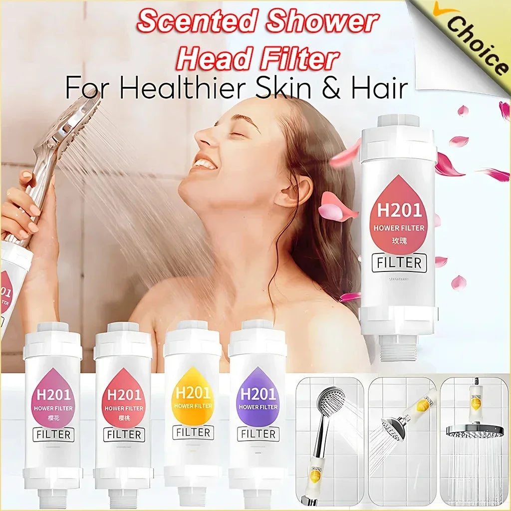 20pcs Scented Shower Head Filter Water Softener Removal