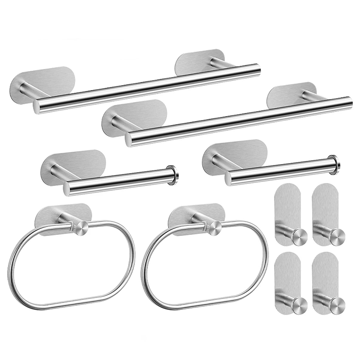No Drilling Stainless Steel Towel Bar Paper Holder