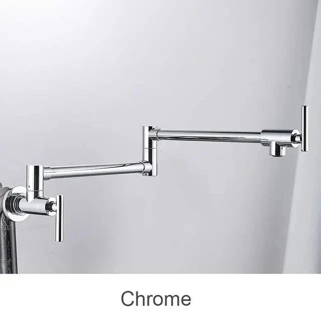 Brushed Gold Faucet Wall Mount Bathroom Basin Faucet