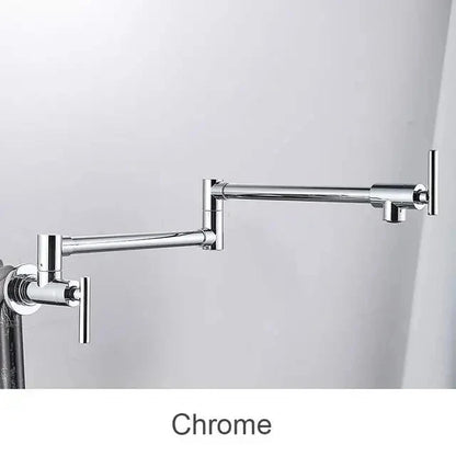 Brushed Gold Faucet Wall Mount Bathroom Basin Faucet