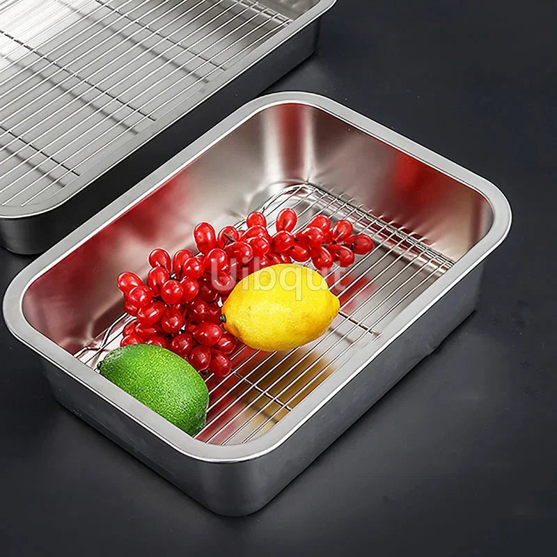 Deep Square Plate Basin Rack Pallet Stainless Steel