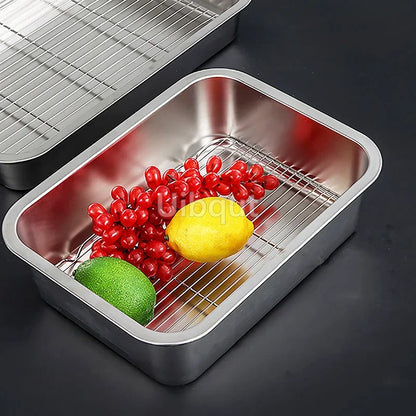 Deep Square Plate Basin Rack Pallet Stainless Steel