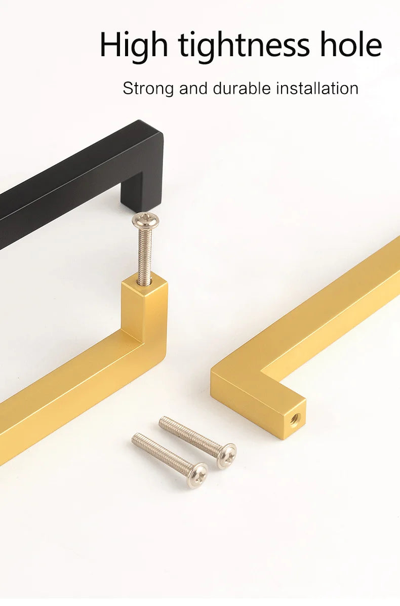 Square 500mm Extended Long Handle Wardrobe Door Handle