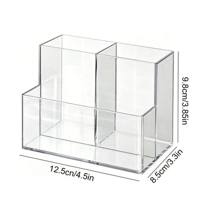 1/2pc Transparent Makeup Storage Box Acrylic Mirror Cabinet