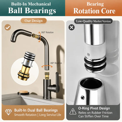 Brass Basin Faucet Gunmetal Gray Bathroom Faucet Cold