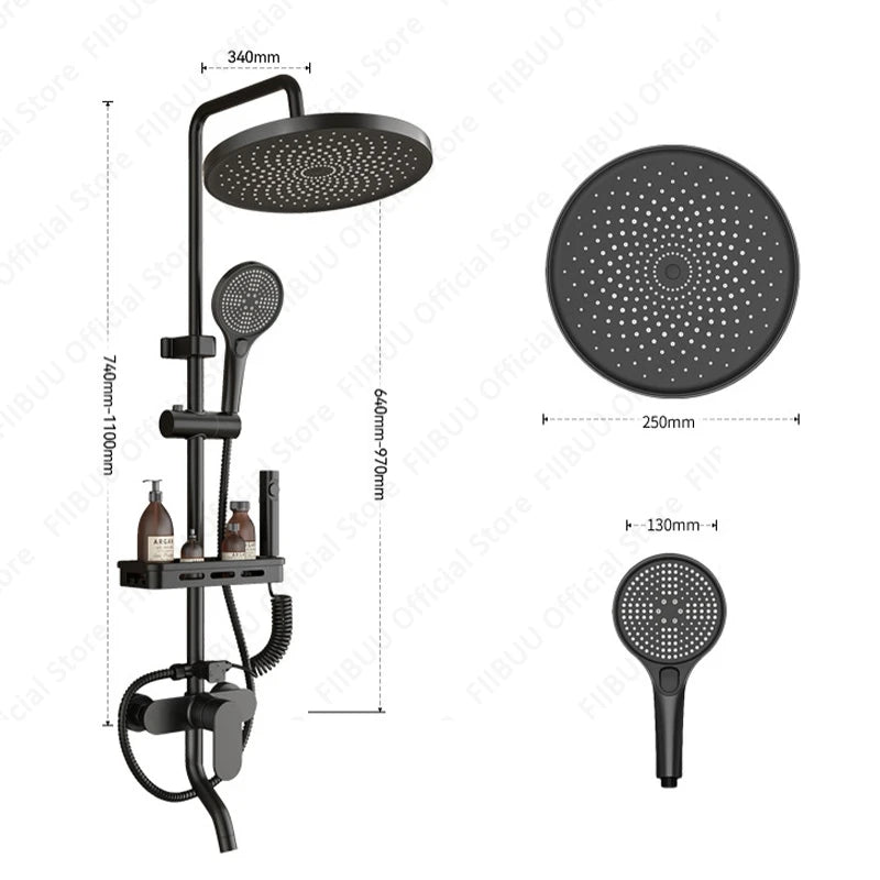 Pressure Water Massage Shower Water Saving Shower System