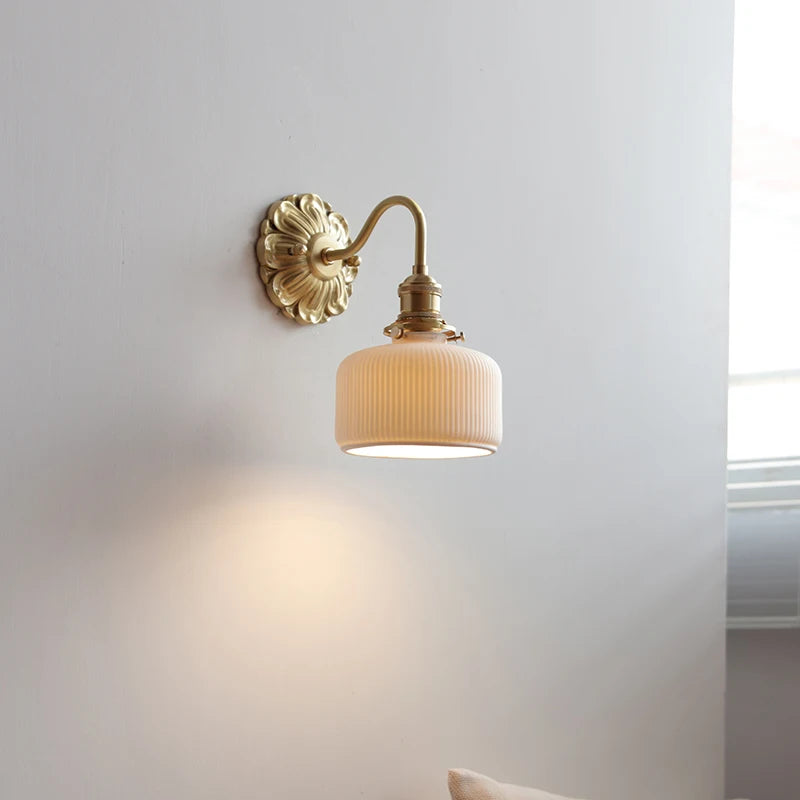 Iwhd Nordic Modern Led Wall Lamps Sconce Copper