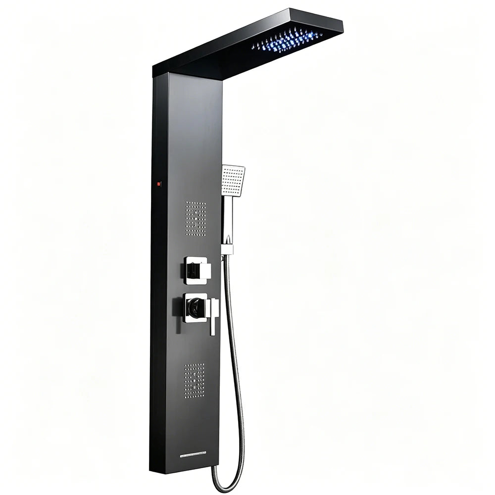 Shinesia Led Shower Panel Rainfall Bathroom Column Mixer