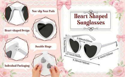 12-100pcs Wedding Sunglasses Guests Heart Shaped Sunglasses