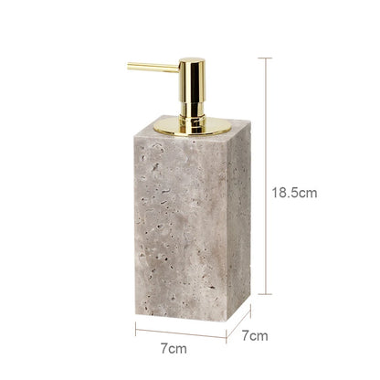 Travertino Grigio Bathroom Antique Natural Marble Soap Dispenser