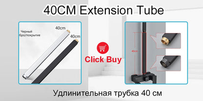 Black Thermostatic Lcd Shower Faucet Temperature Display Rainfall