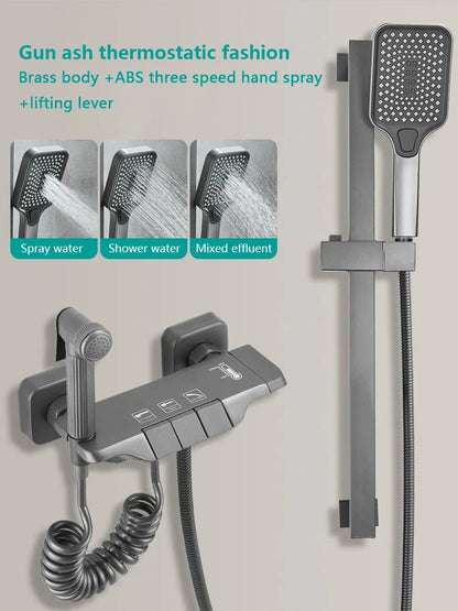 Modern Shower System Full Grey Way Piano Keys