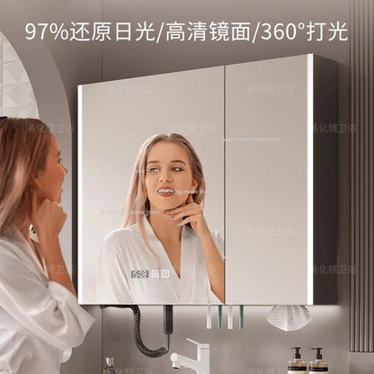 Modern Smart Bathroom Mirror Cabinet Wall-Mounted Vanity Mirror