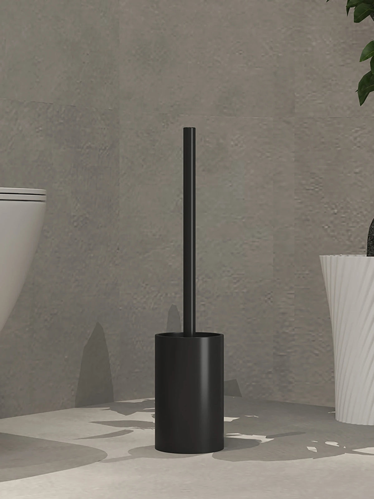 Bathroom Toilet Brush Holder Cleaning Plastic Floor Standing