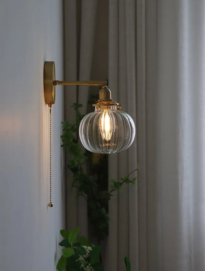 Iwhd Pull Chain Nordic Modern Wall Lamp Sconce