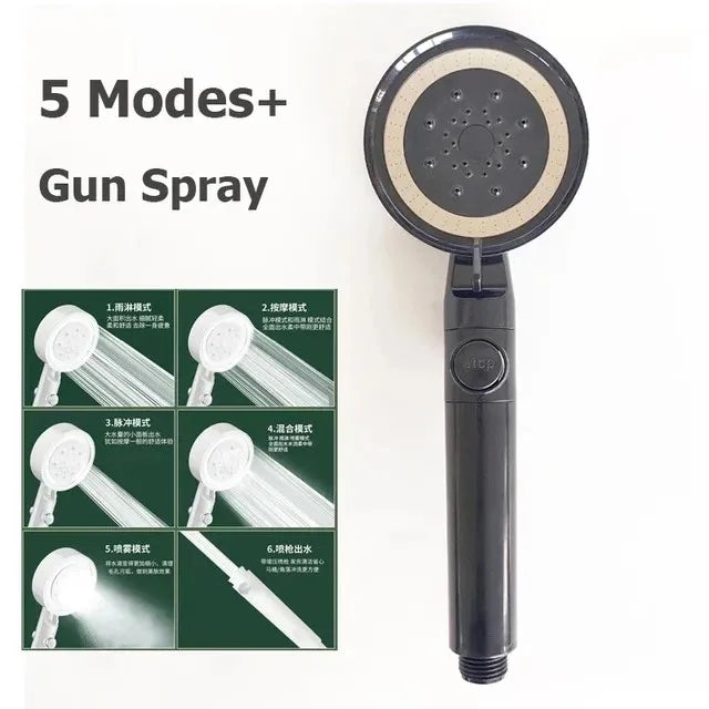 Modes Rainfall Shower Head Bathroom High Pressure Top