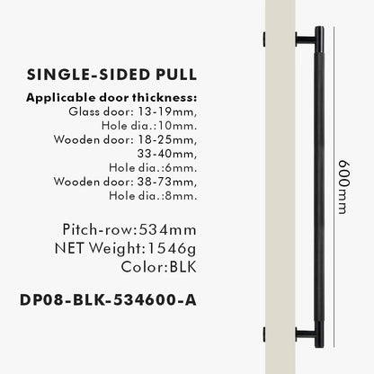 Nurlin Brass Door Double Sided Knurled Pull Bar