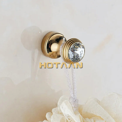 Crystal Hook Chrome Color Wall Clothes Rack Cloth