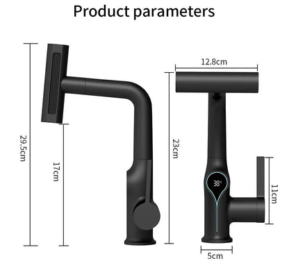 Multi Functional Waterfall Basin Faucet Mode Mixer Tap