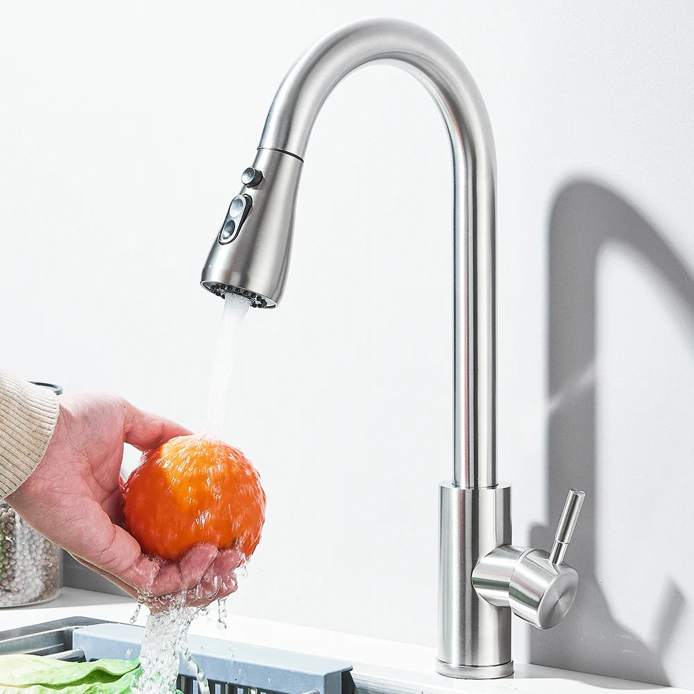 Faucet Brushed Nickel Color Surface Cold Water Faucet