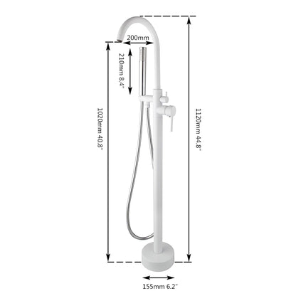Zappo Standing Tub Shower Faucet Floor Mount Shower