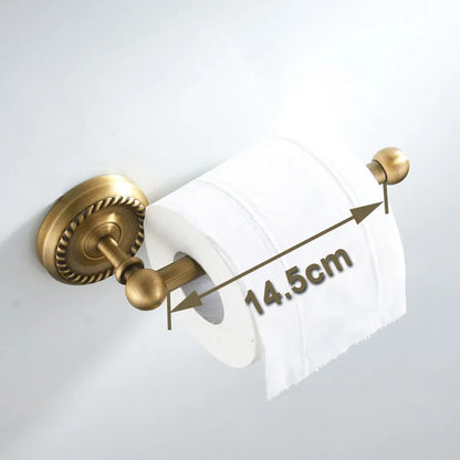 Solid Brass Bathroom Robe Hook Paper Holder Towel