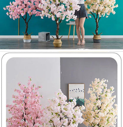 Decoration Artificial Cherry Tree Bonsai Wedding Indoor Living