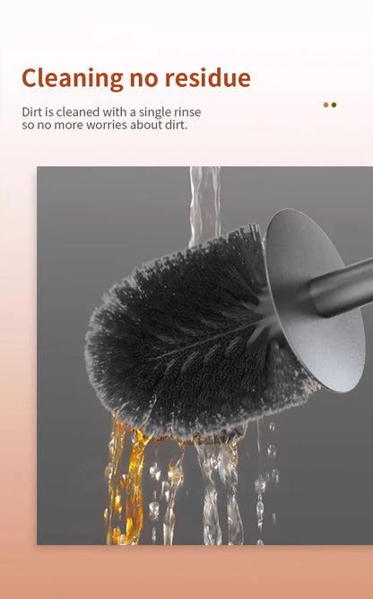 Bathroom Toilet Brush Holder Wall Mounted Cleaning No