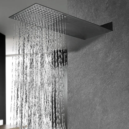 Bakala Square Stainless Steel Showerhead Rainfall Chrome High