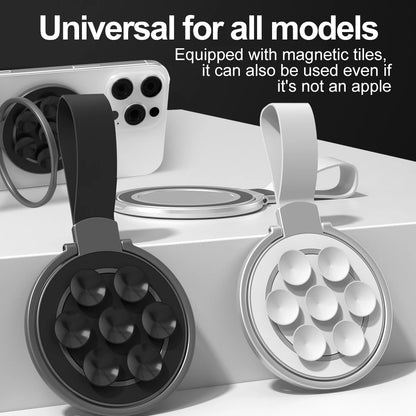 Magnetic Bracket Ring Buckle Phone Stand Silicone Suction