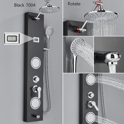 Bathroom Wall Mount Shower Panel Rainfall Shower Head/Massage