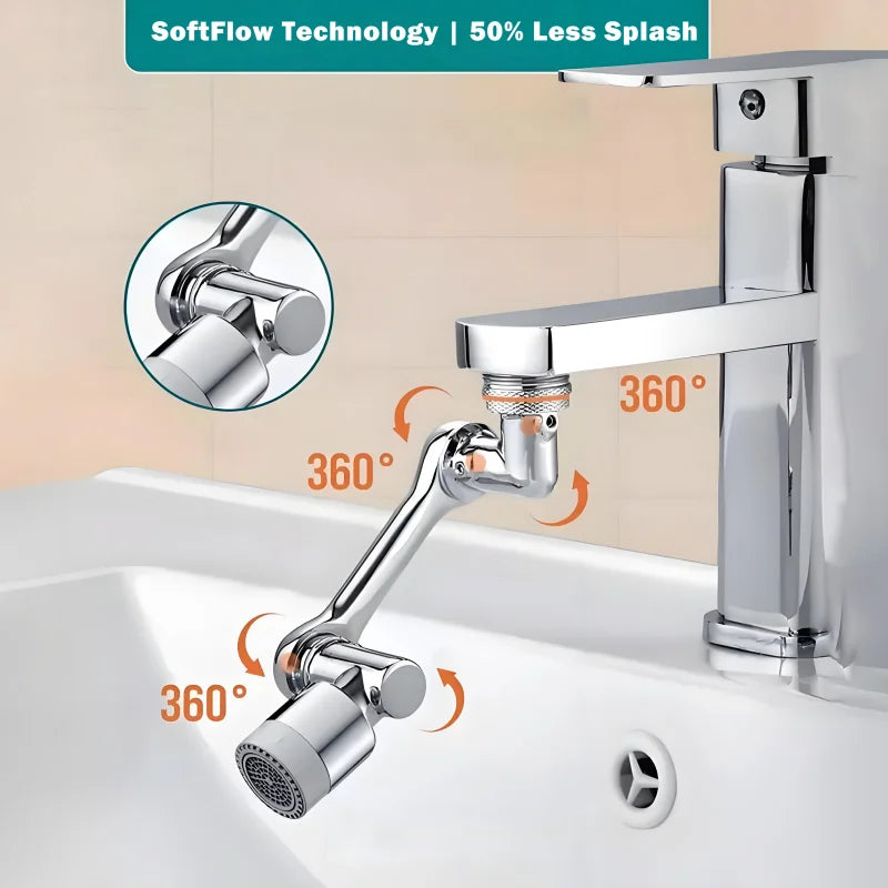 1080 Rotatable Bathroom Sink Faucet Extender Flexible Swivel
