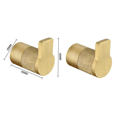 Brushed Gold Bathroom High Quality Brass Knurled Towel