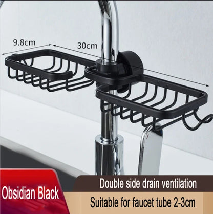 Sink Faucet Shelf Bathroom Shelf Soap Sponge Drain
