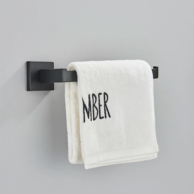 Bathroom Matte Black Wall Shelf Toilet Roll Paper